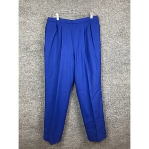 Pendleton Pants Women's 18 Navy blue Trouser Slacks 100% Virgin Wool